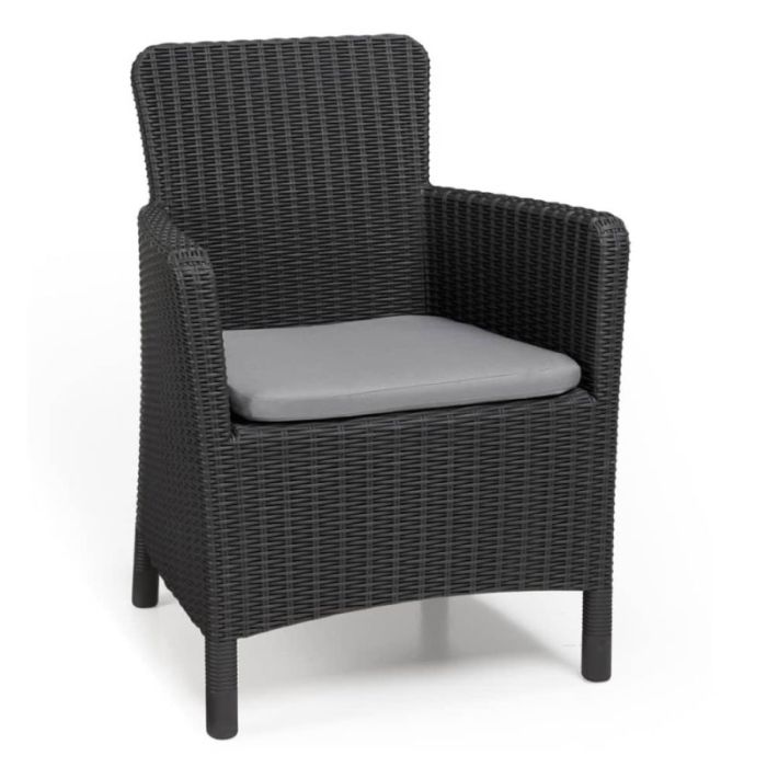 Keter Trenton Rattan Graphite Garden Armchair