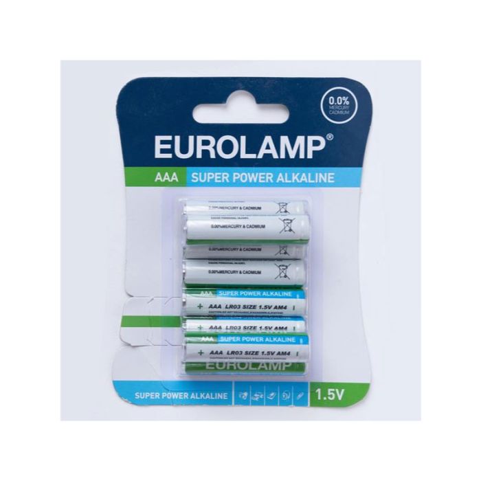 Eurolamp 147-24150 Alkaline AAA Batteries Power Pack Of 8