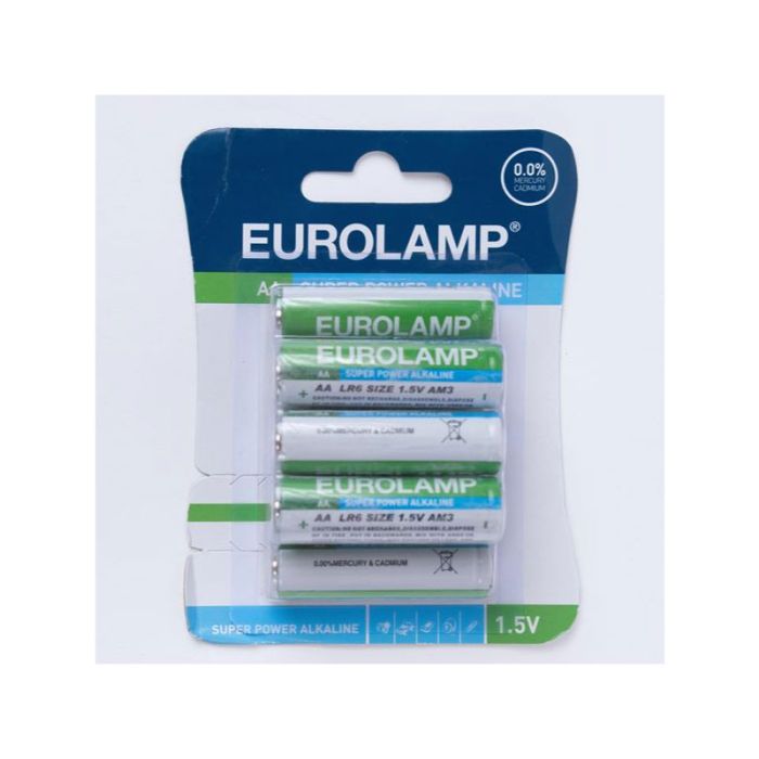 Eurolamp Alkaline AA Batteries Pack of 8