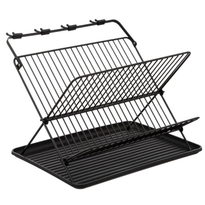 Five 42.5x37.5x 33cm Steel Dish Drainer Rack