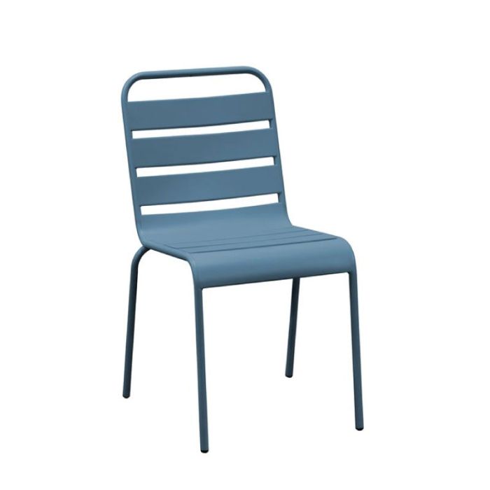 Brio Sandy Blue Stacking Metallic Garden Chair