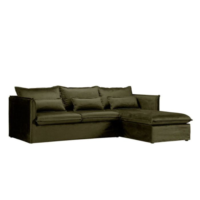 One & Only 71-0074 Olive Green Right Corner Sofa