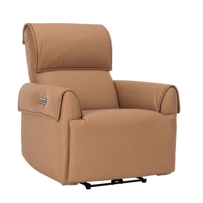 Daydreamer 20-0051 PU Wood Camel Recliner-Relax Armchair