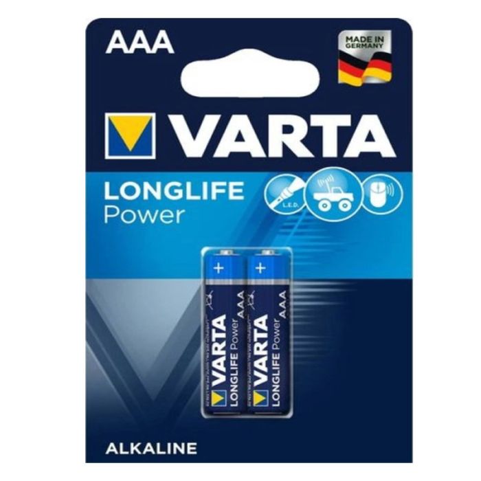 Varta Longlife Power Alkaline AAA Battery Pack of 2