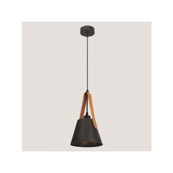 Eurolamp 144-28001 40W Iron Plastic Leather Hanging Light