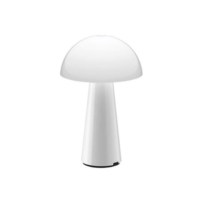 Table Lamp Touch Rechargeable White 16x16cm