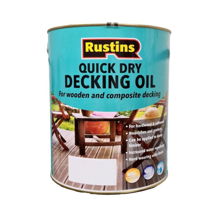 Rustins 2.5L Έλαιο Καταστρώματος Quick Dry Textured Φυσικός Δρυς