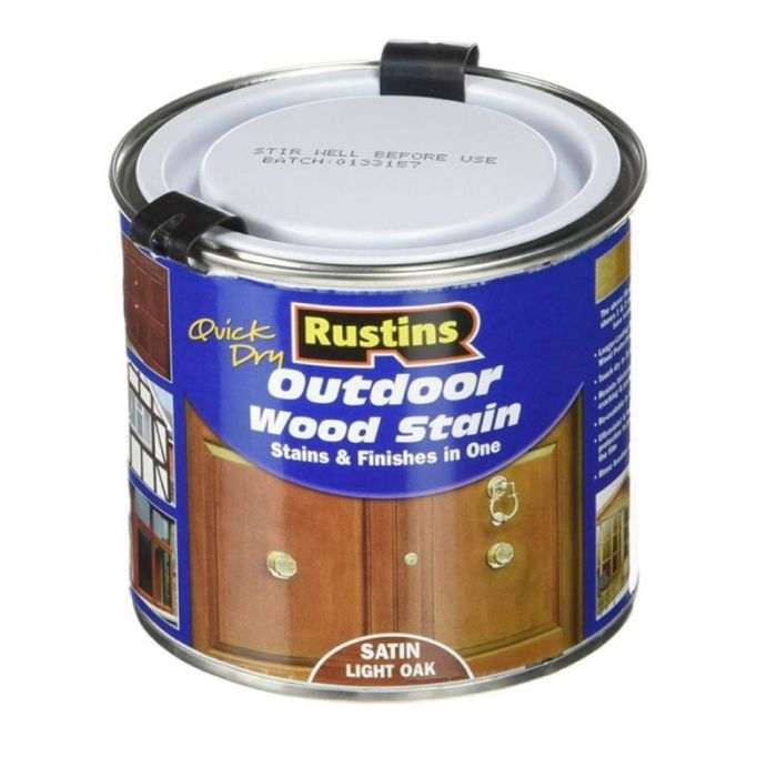 Rustins Quick Dry Wood Stain Satin Light Oak 2.5L