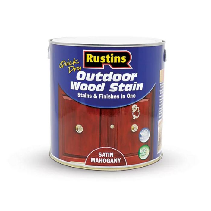 Rustins Quick Dry Wood Stain Satin Mahogany 2.5L