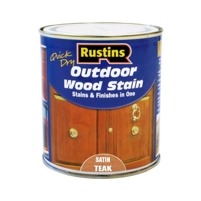 Rustins Quick Dry Wood Stain Satin Teak  2.5L