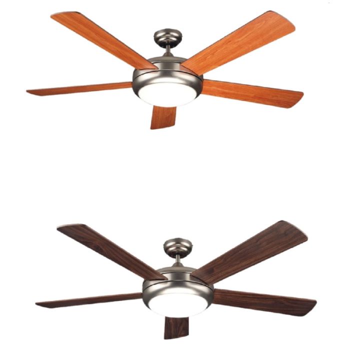 Matestar MAT-55CWDC 52" Wood Natural Wood Ceiling Fan + Lamp