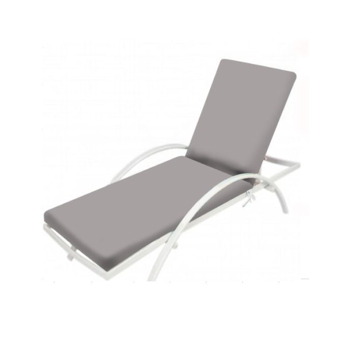 Max (80+120)x60x8cm Grey Fabric Sun Lounger Cushion (001165)