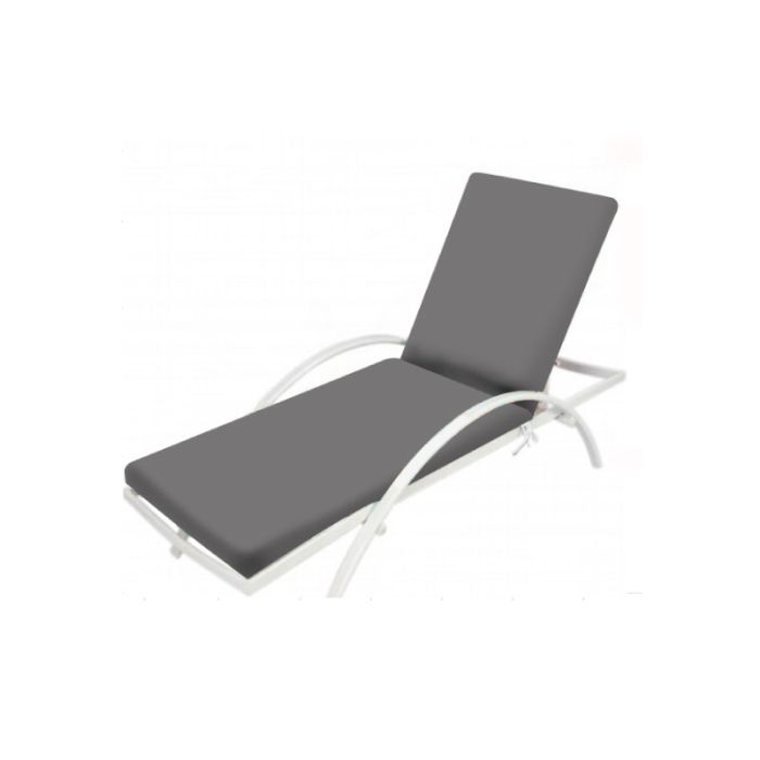 Max (80+120)x60x8cm Dark Grey Fabric Sun Lounger Cushion (001172)