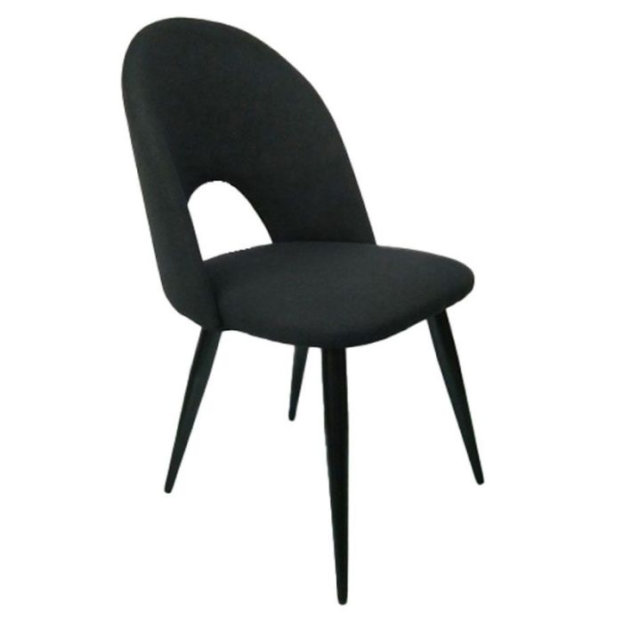 Commodo 03-1116 Fabric Black Metal Indoor Dining Chair