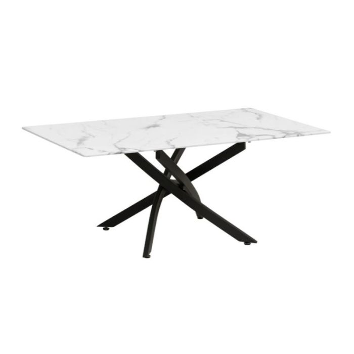 Fyl 606-223-102 White Marble / Black 110x60x45cm Coffee Table