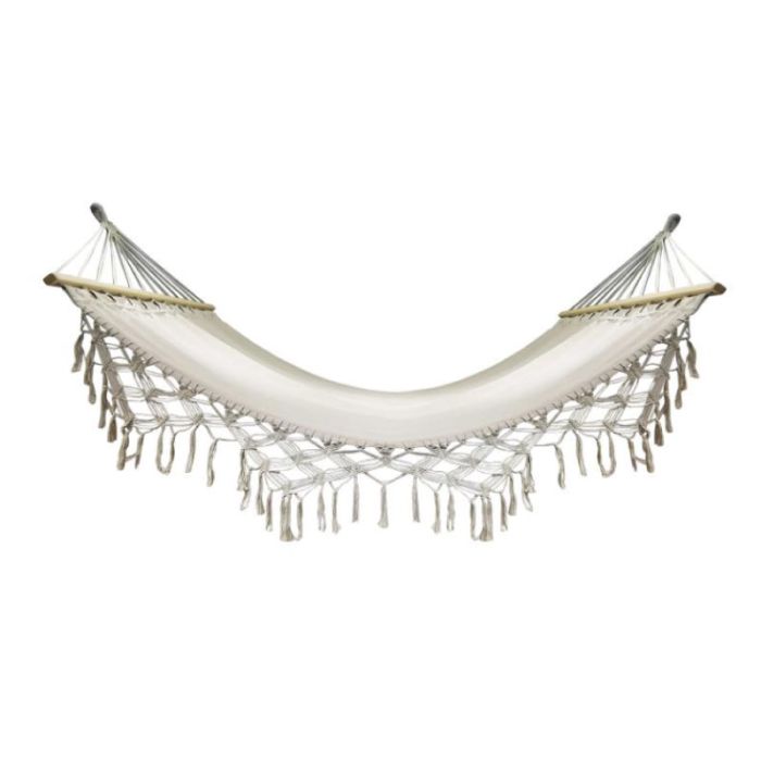 Tassel 327-123-121 Macrame Rope Beige Fabric Garden Hammock