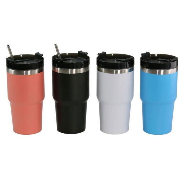 VS Glass Stainless Steel 600ml With Straw Thermos Bottle