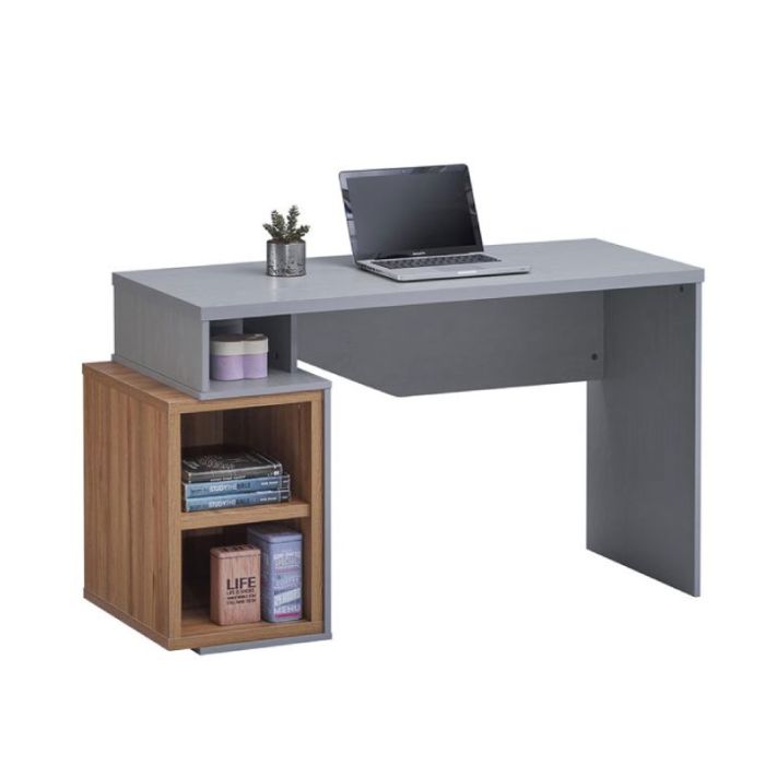 Office Desk EO4391 Grey Light Walnut 120/126x50x75cm