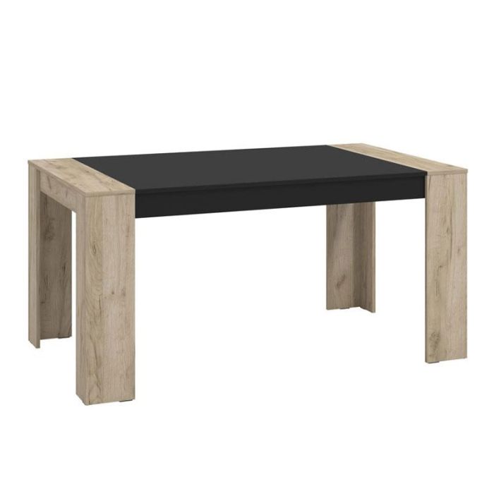 Carrara 11012241 Grey Oak Black Indoor Dining Table