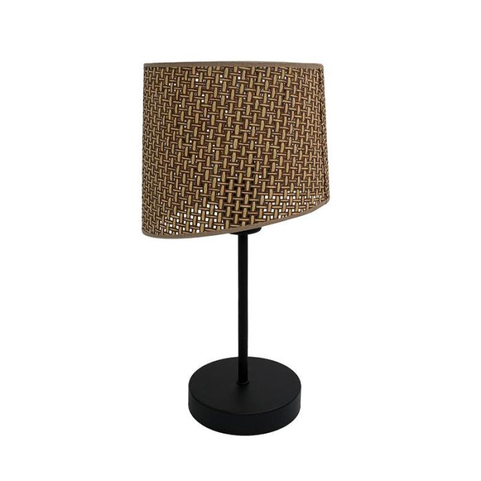 Table Lamp FL293 Black Brown 20x49cm