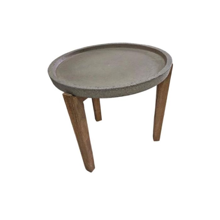 Журнальный столик Orrin 04-1036 Cement Brown Wood Natural 53x53x48 см