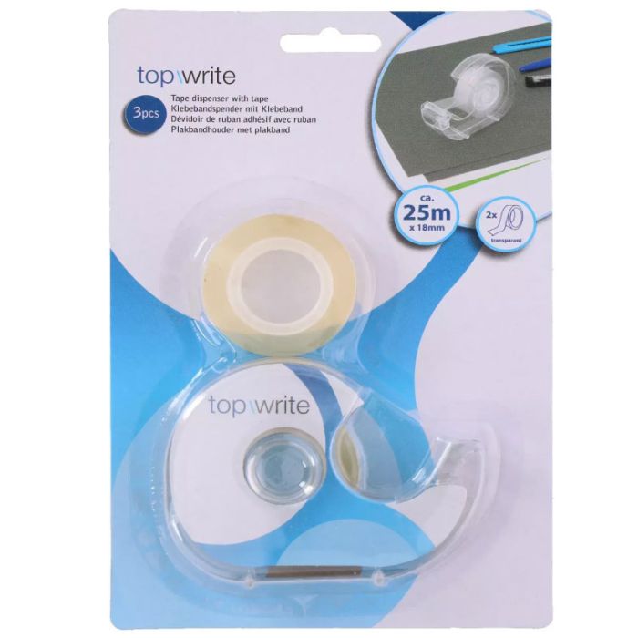 Top Write 25mx18mm Invisible Tape With Dispenser