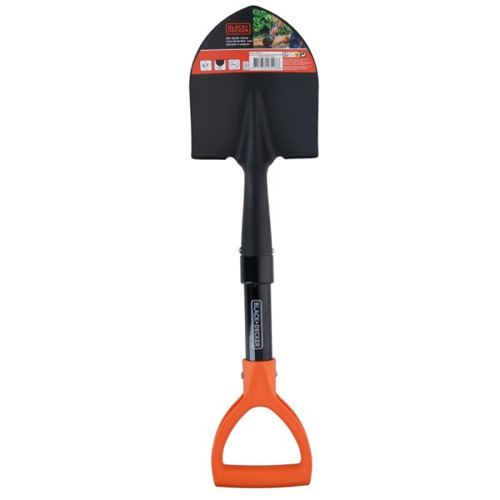 Black & Decker Mini Fibreglass Handle Round Shovel