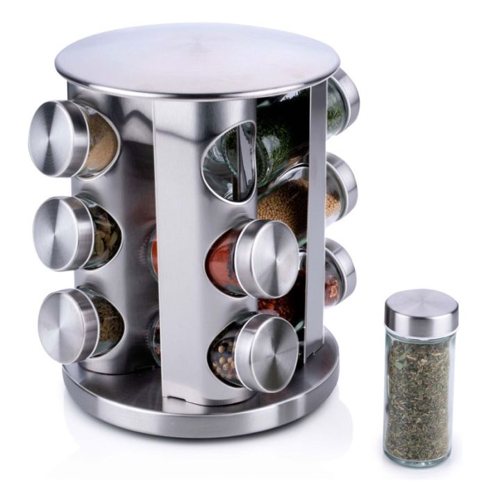 Alpina 19x23cm 12pcs Set Stainless Steel Spice Rack