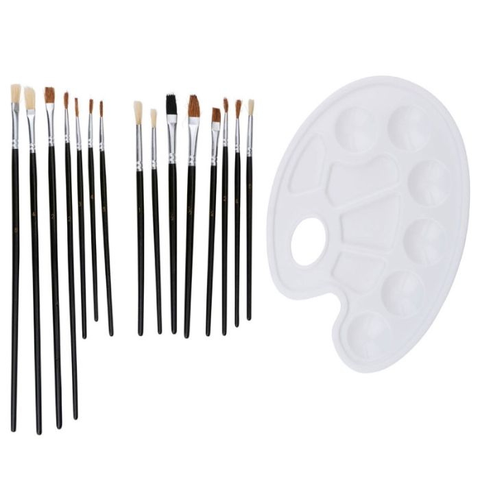 Artico Artist Brushes & Pallet Set 16pcs 30cm