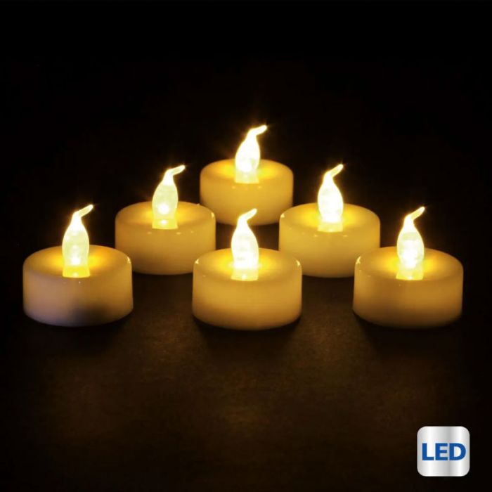 Atmosphera Colorama White 66gr 6pcs LED Candles