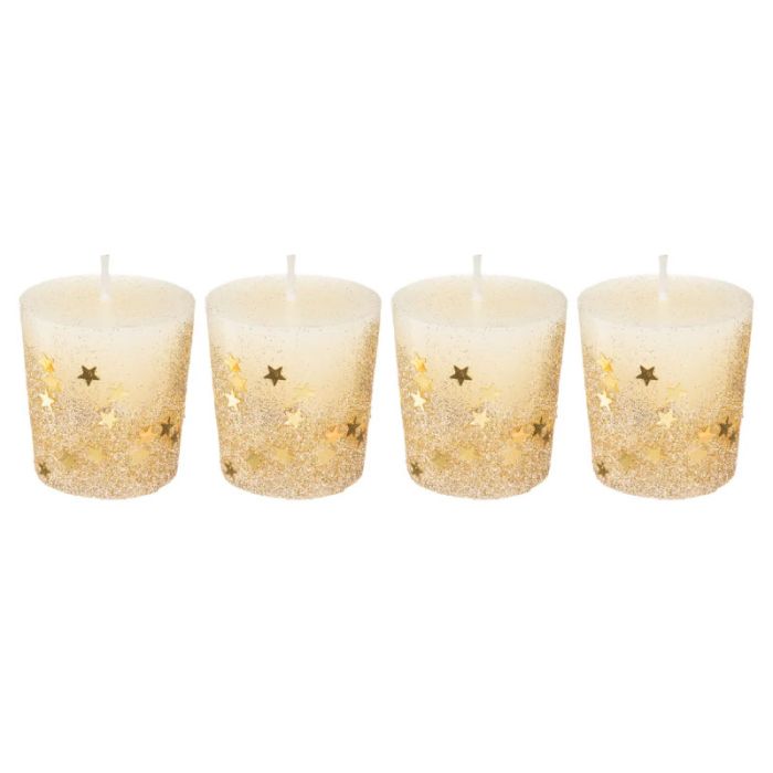 Atmosphera Votive Gold 212gr 4pcs Christmas Candles