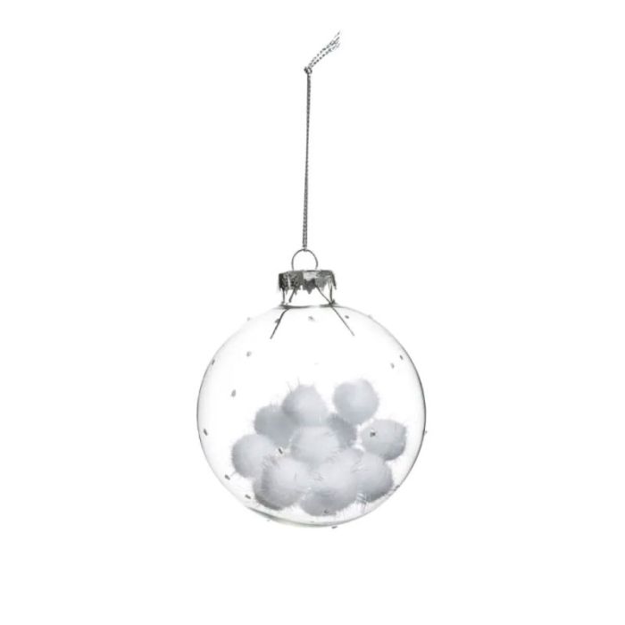 Atmosphera JJ Christmas Bauble Glass W/Cotton 1pc