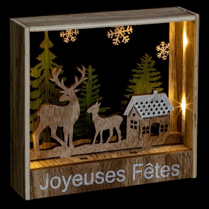 Feeric Luminous Reindeer LED Frame Christmas Decoration