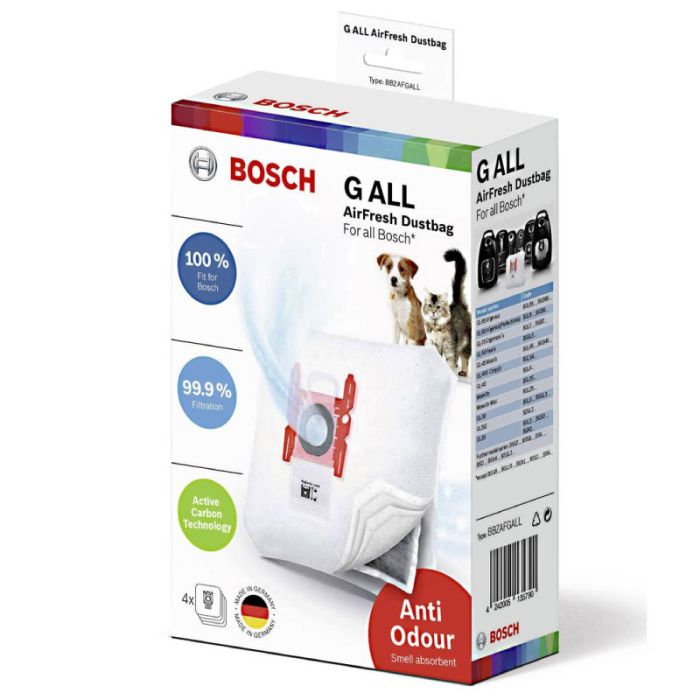 Bosch Haushalt BBZAFGALL 4pcs Set Dust Collector Bags for Vacuum Cleaners