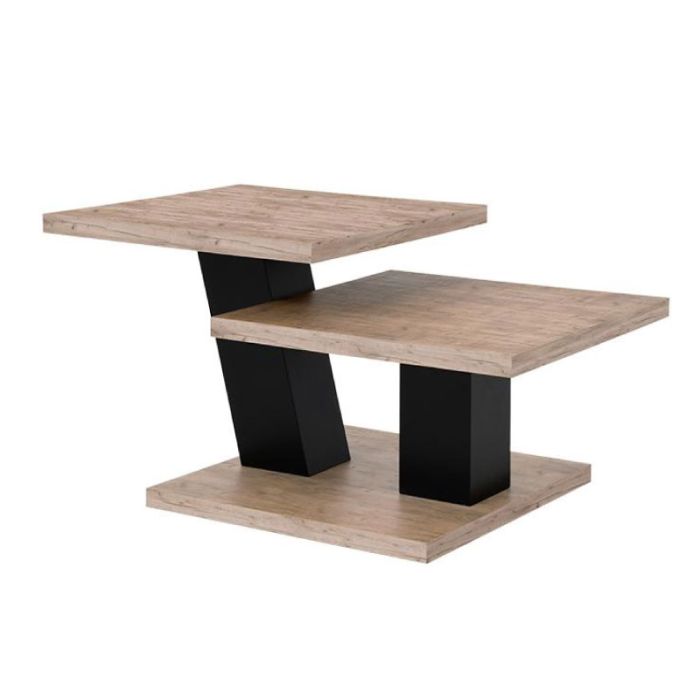 Grom 863-224-123 Grey Oak Black 65x65x40cm Coffee Table