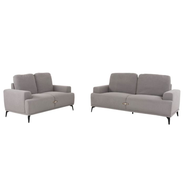 Polya HM6069.02 Grey Black 3+2 Indoor Sofa Set