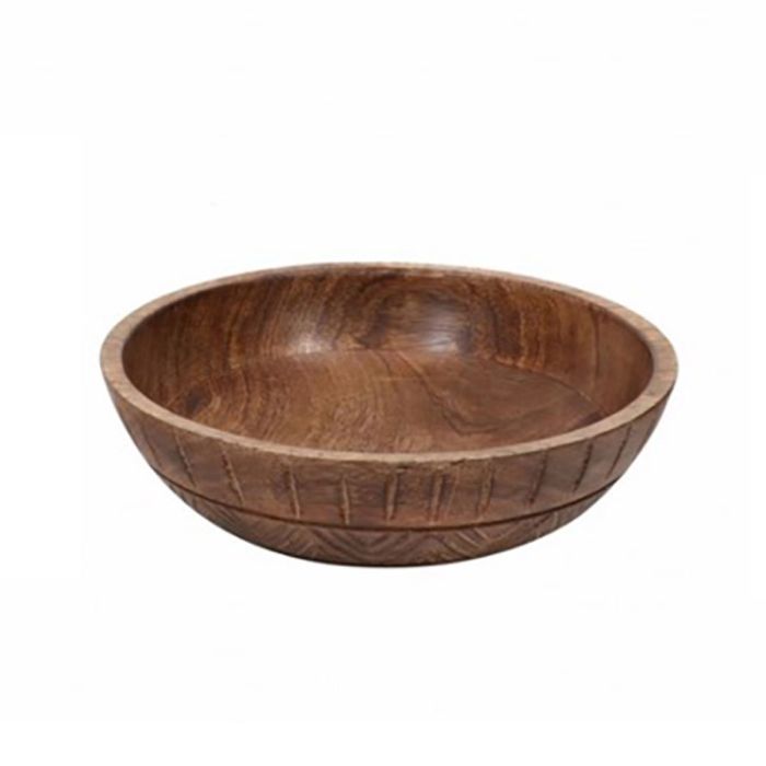 Totec 20x7cm Natural Wood Mango Bowl