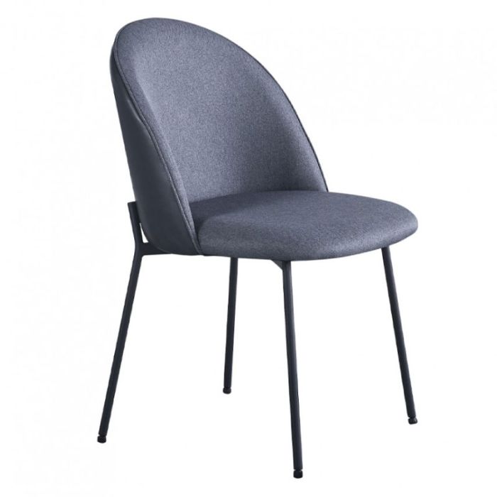 Cosmo 003-1106 Dark Grey Black Metal Indoor Dining Chair