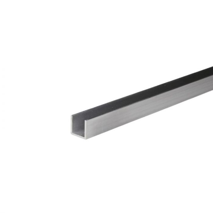 U-Shaped Arcansas 10x10mmx1m Natural Aluminum Profile