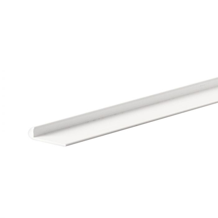 J-Shaped Arcansas 18mmx1m White Powder Coated Aluminum Profile