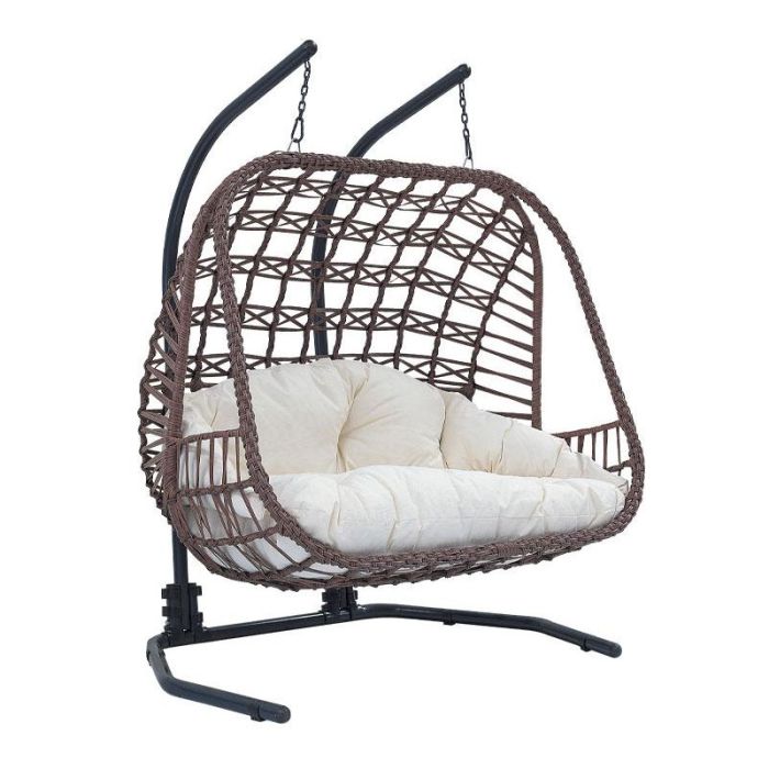 Naira Metal Brown Ecru Black Garden Swing (894-123-013)