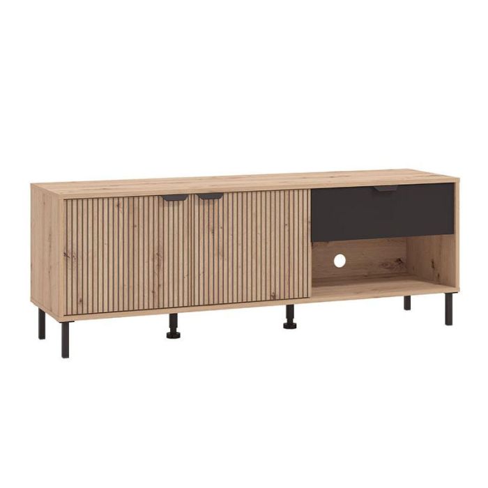 Mayenne 11013360 Black Mat / Artisan Oak TV Stand
