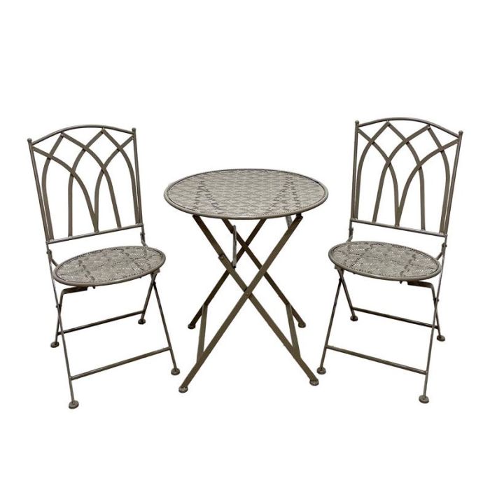 Gordon Grey Metal 2 Seater Garden Dining Set