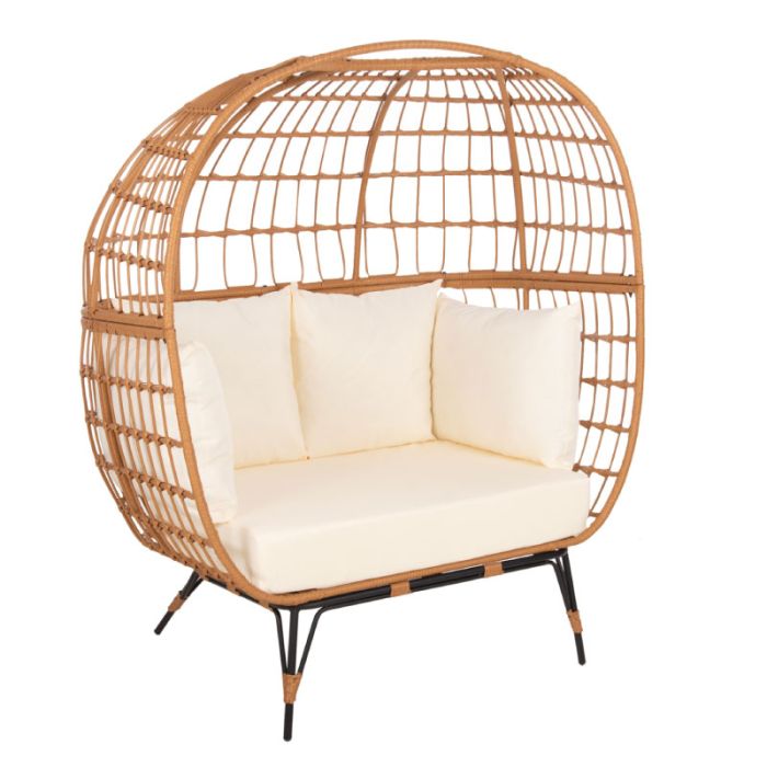 Miami Rattan Type Natural Beige Garden Armchair