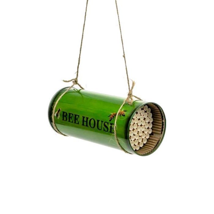 OHM 8x18cm Green Jar Bee House