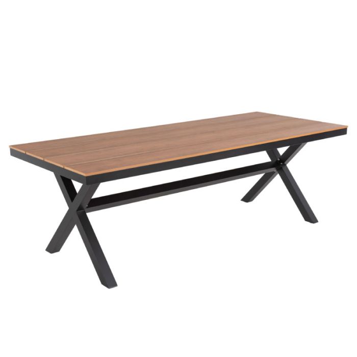 Tawenee HM6039.01 Aluminum Anthracite Polywood Natural 73cm Rectangular Garden Table