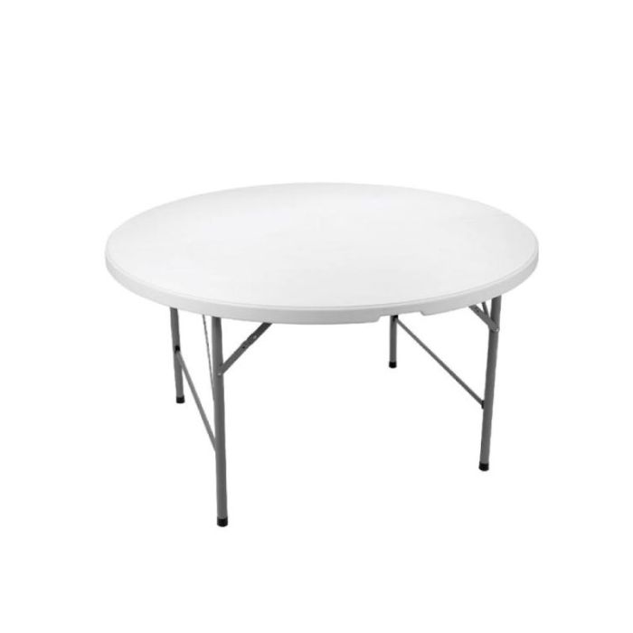 Fyl Plastic White 150cm Round Folding Garden Table