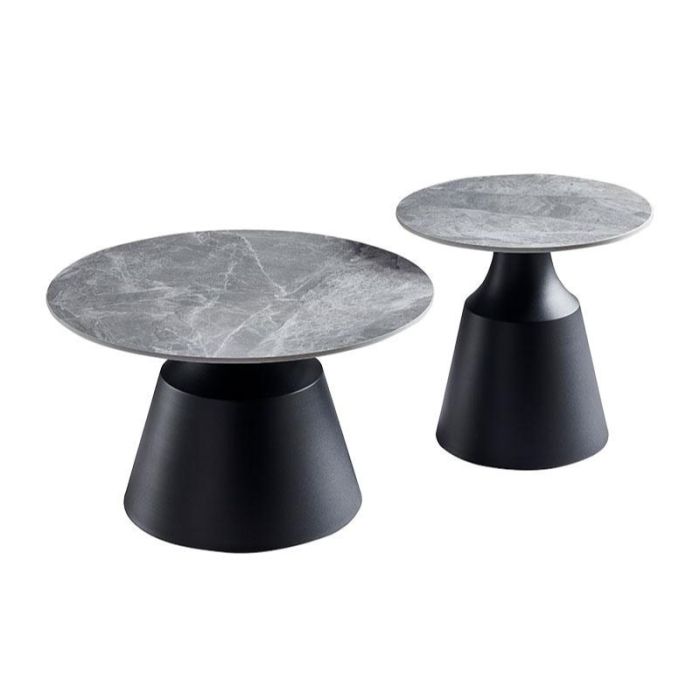Fyl 638-124-005 Grey Black 70+50cm 2pcs Coffee Tables