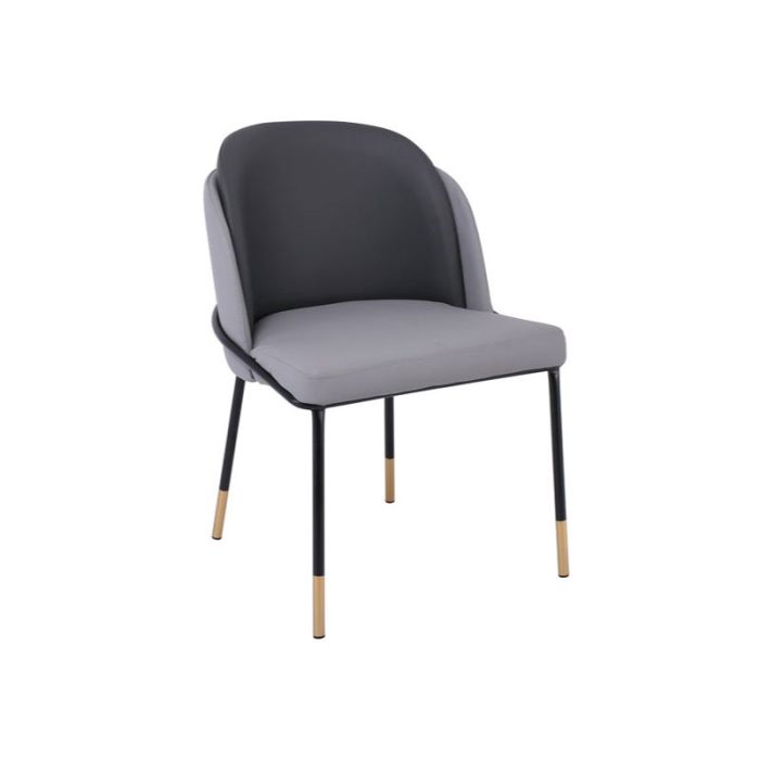 Select E-00025215 Light Dark Grey Black Metal Indoor Dining Chair