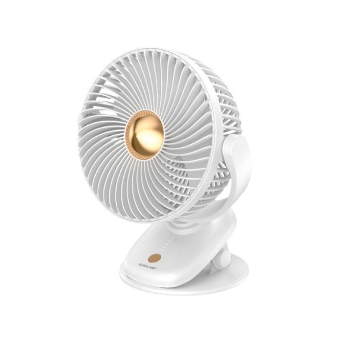 Eurolamp 300-20534 White Rechargeable Desk Fan